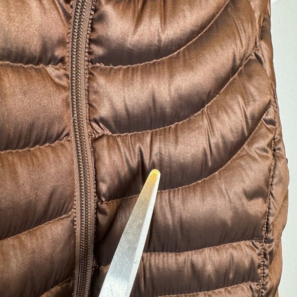 Bernardo Goose Down Vest Small Brown Women’s Quilted - Picture 6 of 8